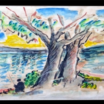 דוד הנדלר - 'דייג תחת עץ'