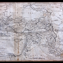 מפה עתיקה של טורקיה ואסיה