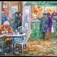 משה צ'אוסקי - 'יושבים בבית קפה'