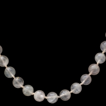 מחרוזת אבני 'רוז קוורץ' (Rose Quartz) טבעיות