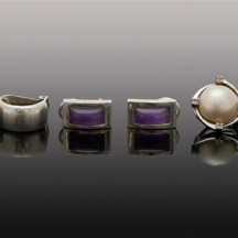 לוט של שלושה זוגות עגילי כסף (X3)