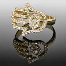 טבעת עשויה זהב צהוב 14 קארט