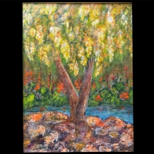 'עץ צהוב' - ציור ישן