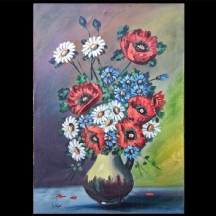'כד פרחים' - ציור ישן