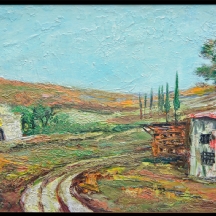 'נוף כפרי' - ציור ישן