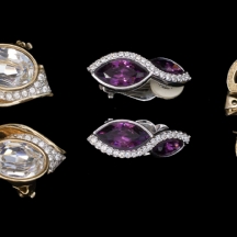 עגילים ישנים מתוצרת: 'Orena Paris' ו-'Swarovski '