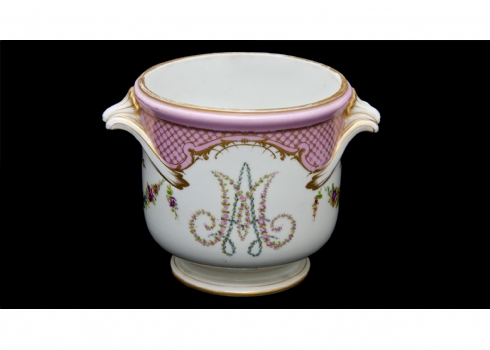 עציץ (Cachepot) צרפתי קטן, בסגנון 'סוורה' (Sevres)