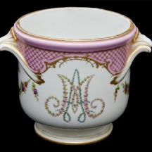עציץ (Cachepot) צרפתי קטן, בסגנון 'סוורה' (Sevres)