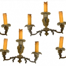 לוט של 4 מנורות קיר ישנות (X4)