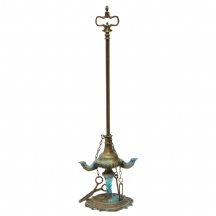 מנורת שמן איטלקית עתיקה מפליז (Lucerna)