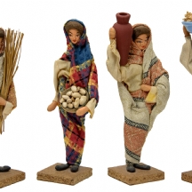 ארבע בובות ישראלית ישנות מבד (X4)