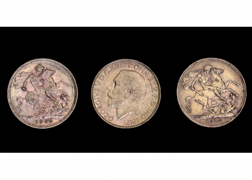 לוט של שלושה מטבעות זהב אנגלים עתיקים