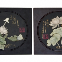 לוט של שתי תמונות סיניות (X2ׂ)