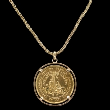 שרשרת ומדליה ישראלית עשויה זהב