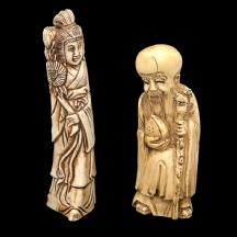 לוט של שני פסלים סיניים (X2)