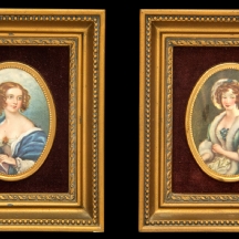 לוט של שני הדפסים מיניאטורים ישנים (X2)