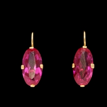 זוג עגילים ישנים עשויים זהב צהוב 14 קארט