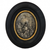 מניאטורה אירופאית עתיקה בנושא נוצרי