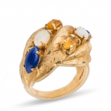 טבעת רטרו מדהימה עשויה זהב